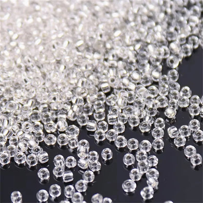 White Czech Glass Seed Beads 1.5mm–4mm for DIY Jewelry Making & Craft Projects