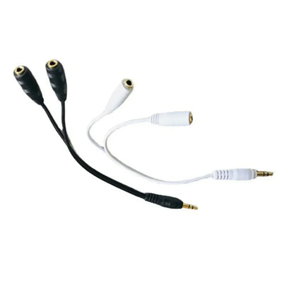 Dual Female 3.5mm Audio Y Splitter Cable 1 Male to 2 Female Adapter for Earphones Headphones MP3 MP4