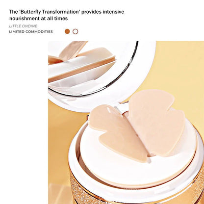 Air Cushion BB Cream with Butterfly Powder Puff – Moisturizing Foundation, Concealer & Whitening Oil-Control Waterproof Makeup