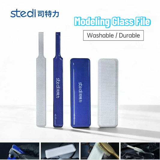 Stedi 2.0 Upgraded Glass File – Washable Durable Model Polishing Tool for Removing Nub Marks, Grinding & Sanding Hobby Models