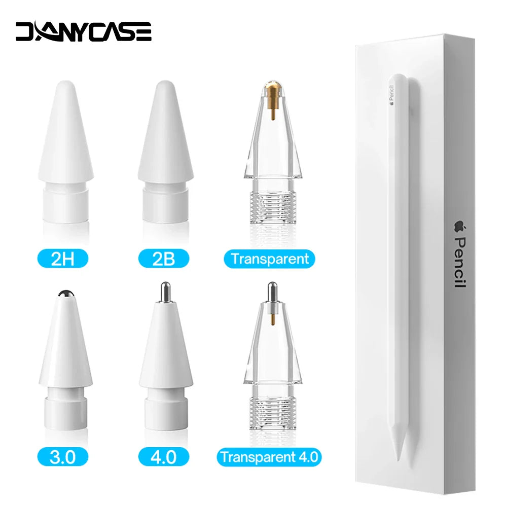 Apple Pencil Replacement Tip | Nib for 1st & 2nd Generation, 2H/2B 4.0 Transparent
