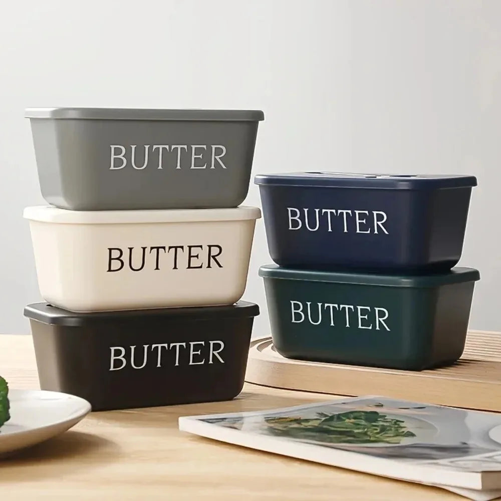 Airtight Butter Dish with Built-In Knife & Slicer – Butter and Cheese Storage Container