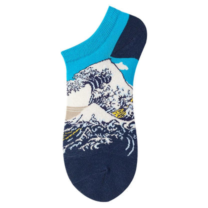 40-Style Colorful Cotton Ankle Socks – Fashion Novelty Short Socks for Men & Women, Funny Animal, Food & Avocado Casual Designs