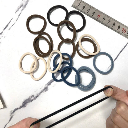 20/50PCS Hair Bands for Women & Girls - 4cm Elastic Rubber Ties, Simple Ponytail Holders & Hair Accessories
