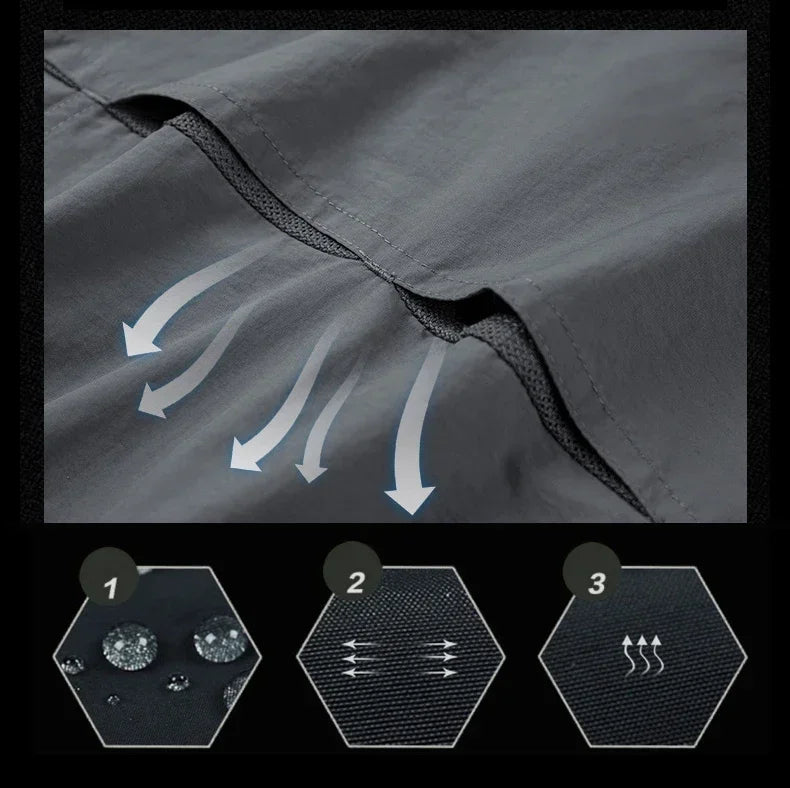 Men's Lightweight Tactical Shirt – Breathable Long Sleeve Outdoor Work Shirt with Sun Protection