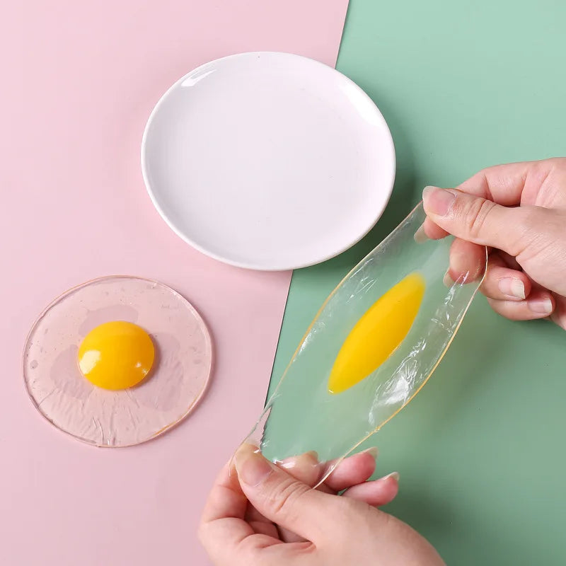 Funky Egg Squishy Ball – Clear Splat Squeeze Toy for Kids & Adults, Easter Basket Filler