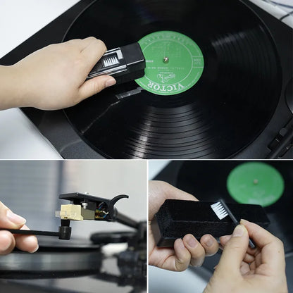Anti-Static Velvet Brush - Dust Remover for CD/LP Vinyl Phonograph Turntable Player - Hot Sale Phonograph Cleaning Accessory
