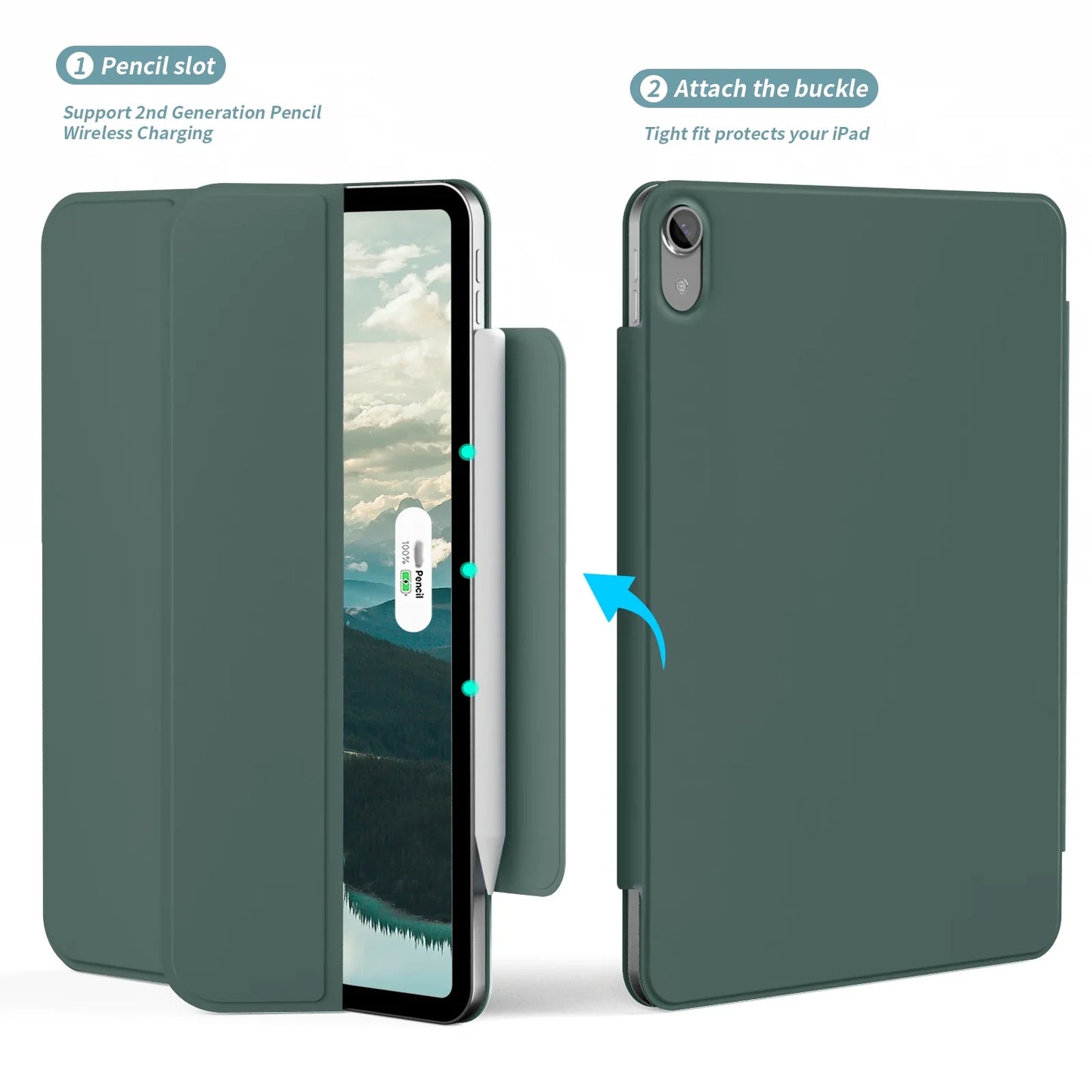 ZOYU Magnetic Case for iPad 10/10.9/Pro 11/12.9 – Detachable Cover for iPad Air 4/5, Mini 6