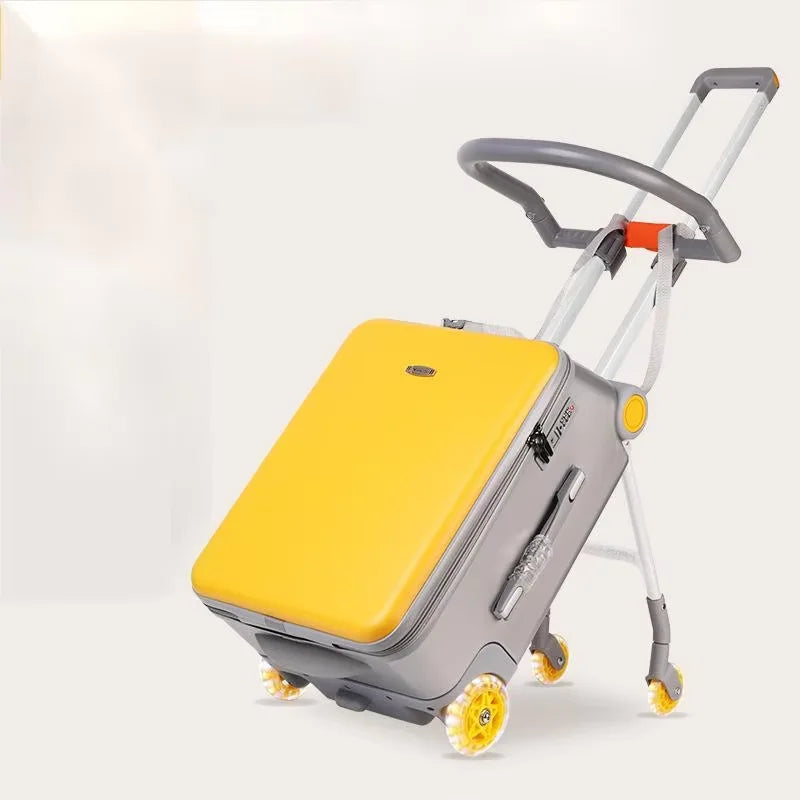 Kids Ride-On Stroller Travel Suitcase – Multifunction Waterproof & Wear-Resistant Luggage Trunk for Children