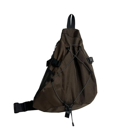 Men’s Large Capacity Crossbody Bag – Nylon Travel Chest Pack Hip Hop Shoulder Bag Trendy Storage Sling Bag 2025