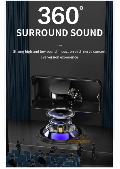 Metal Mini Wireless Bluetooth Speaker — HiFi Portable Subwoofer with Super Bass Stereo for Mobile, PC & Music Playback