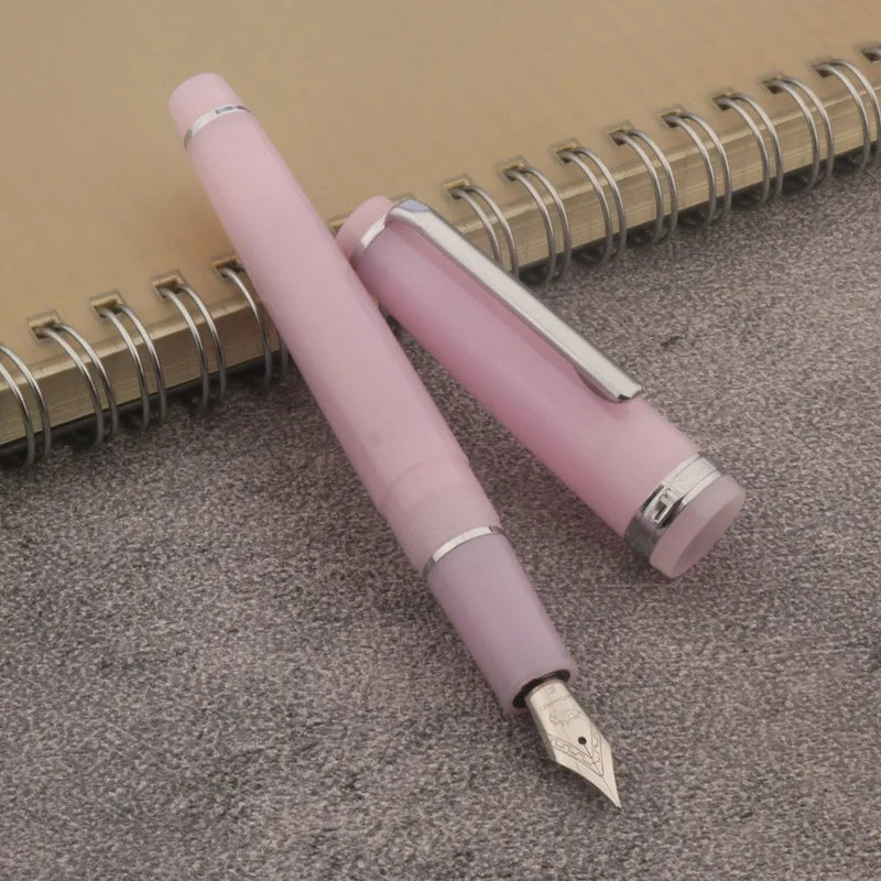 JINHAO 82 Transparent Fountain Pen — Spin Golden EF/F/M Nib, Ink Pen for Business, Office & School Supplies