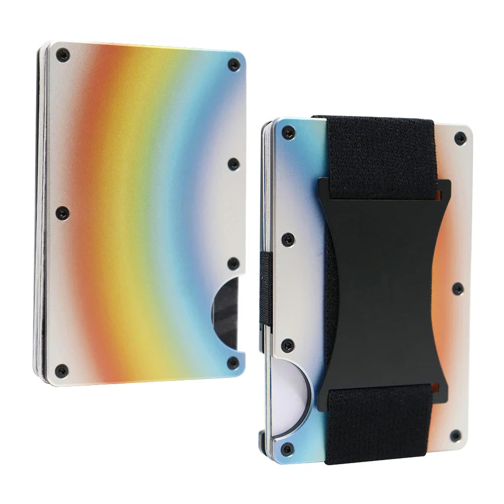 RFID Blocking Metal Wallet – Slim Aluminum Credit Card Holder & Money Clip for Business and ID, 2024 All Colors