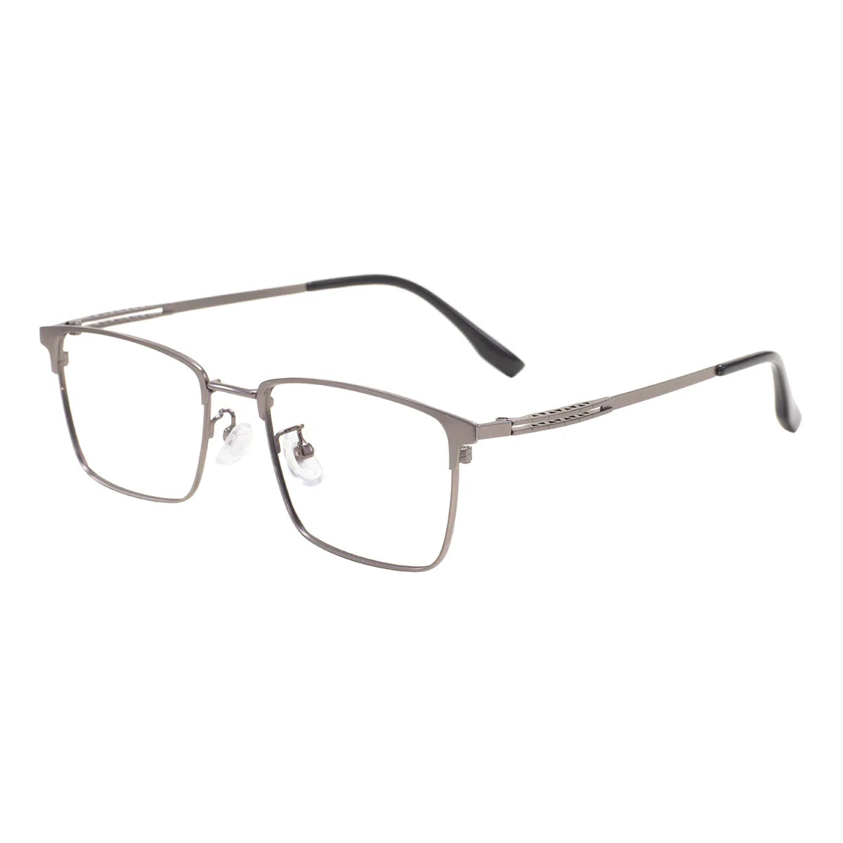 Comfortable Rectangular Men’s Business Glasses – Full Rim Browline Metal Frame for Optical Prescription Lenses