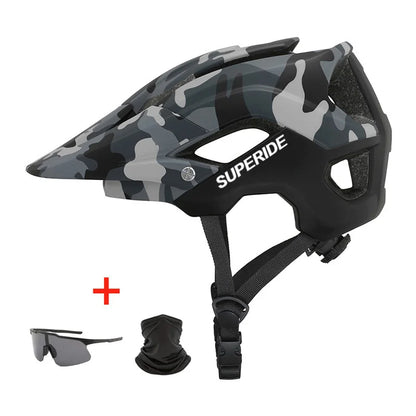 SUPERIDE In-Mold DH MTB Bicycle Helmet - Anti-Impact Sports Road & Mountain Bike Helmet for Men & Women, Cycling Safety Gear