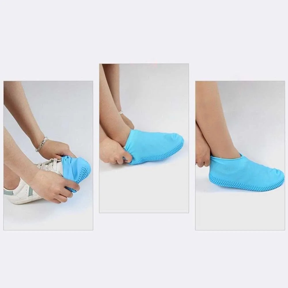 Waterproof Silicone Shoe Covers – Non Slip Reusable Overshoes for Rainy Days, Boot Protectors in S/M/L