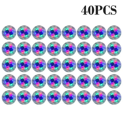 100-Pack LED Tableware Mats & Luminous Cup Stickers — Colorful Flashing Bottle Coasters for Bar, Stall, and Party Lighting