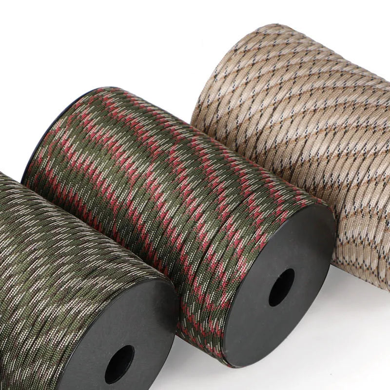 550 Military-Grade 9-Core Paracord Rope - 4mm Outdoor Survival Cord for Camping, Tents & Utility