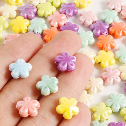 10/20/30PCS Colorful Ceramic Animal Beads – 2mm Hole Clownfish, Turtle, Star & Conch Shell for DIY Jewelry, Bracelets & Crafts