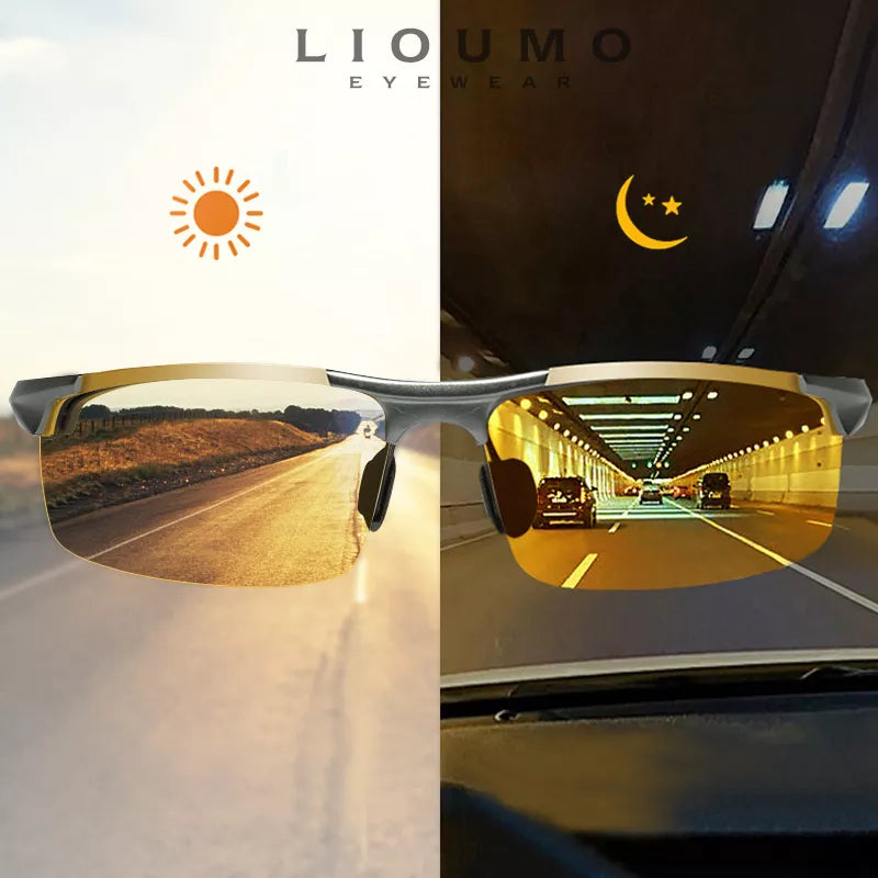 Top Anti-Glare Day Night Vision Polarized Sunglasses for Driving Men | Photochromic Driver Goggles Glasses Zonnebril Heren