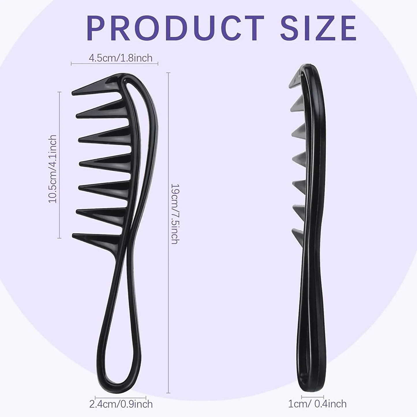 Wide Tooth Shark Plastic Comb for Men - Barber Styling & Hairdressing Tool, Ideal for Clipping, Curling, and Scalp Massage