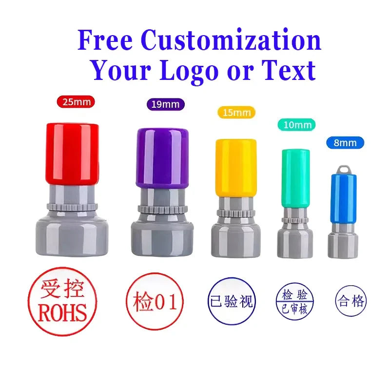 Custom QA/QC Name Ink Stamp – Personalized Self-Inking Calligraphy Signature Stamp for Teachers, Students & School Use