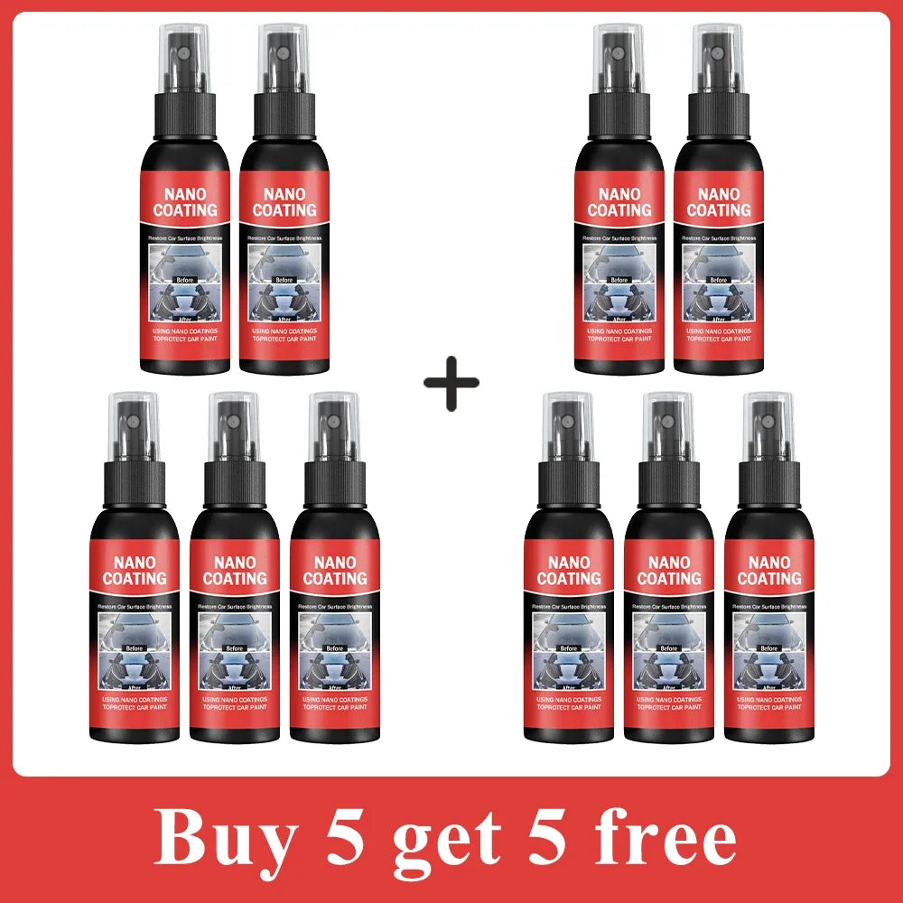 Car Nano Ceramic Coating Kit – Professional High Gloss Paint Protection & Scratch Repair Auto Detailing Solution