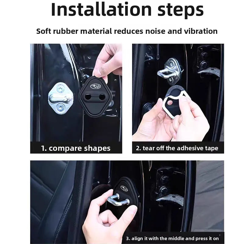 Anti-Collision Car Door Lock Protection Cover for Subaru Impreza, Forester, Outback, Legacy, Crosstrek, XV, WRX & Solterra – Scratch Guard Safety Trim Protector
