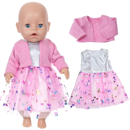 18-Inch Girl Doll Winter Coat — 43cm Baby Doll Jacket Outfit for Dressing
