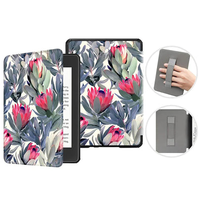 6" Kindle 11th Generation 2024 Case | PU Leather Ebook Cover with Hand Strap & Auto Wake Sleep