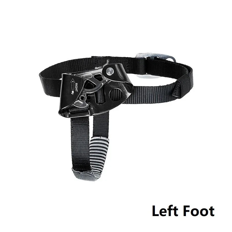 Outdoor SRT Foot Ascender with Pedal Belt – Left/Right Rock Climbing Anti-Fall Rope Riser Gear