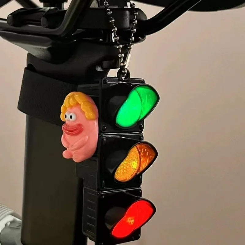 1/2Pcs Simulation Electronic Traffic Light Keychain – Mini LED Pedestrian Light Toy, Kids Cognitive Gift Pendant