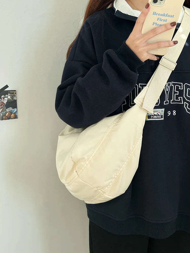 Fashion Women's Large Capacity Crossbody Shoulder Bag – Casual, Simple & Versatile Down Cotton Design