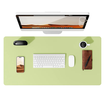 Large Leather Mouse Pad Desk Mat - Non-Slip PU Leather Office Desk Protector for Laptop & Workspace Setup