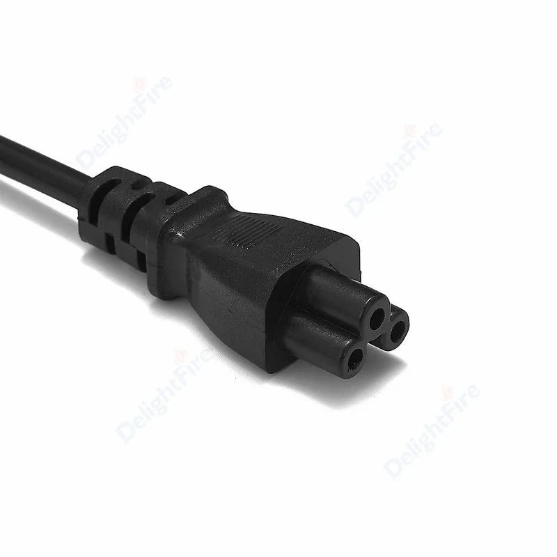 US Plug Power Cord – 3 Pin Prong C5 Cloverleaf Cable, 1.2m/4ft for AC Adapters, Laptop & Notebook