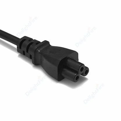 US Plug Power Cord – 3 Pin Prong C5 Cloverleaf Cable, 1.2m/4ft for AC Adapters, Laptop & Notebook