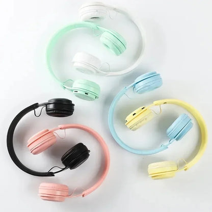 Y08 Macaron Wireless Bluetooth Headphones – With Microphone, Wired Earphones, Gaming Headset for Kids, MP3 Players & Gifts