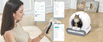DOEL Automatic Self-Cleaning Cat Litter Box – App-Controlled Smart Toilet with Litter Mat for Multiple Large Cats