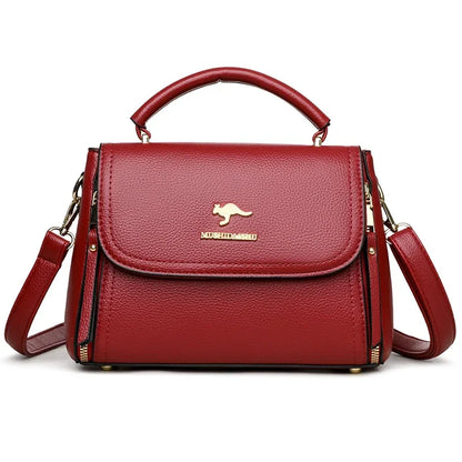 Women’s Soft Leather Top-Handle Bag – Luxury Shoulder Messenger Handbag & High-Quality Purse