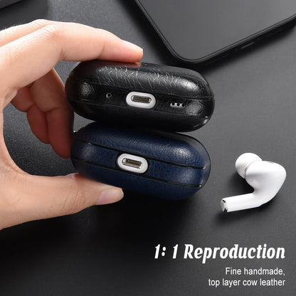 Leather Hard Plastic Cover for AirPods Pro 2 – Case for AirPods Pro 2nd Gen, Funda for AirPods 3 Pro 2023, Headphone Coque