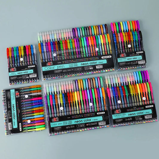 Metallic Glitter Gel Pens - 12/24PCS Colorful Pens for Journals, Coloring & Art