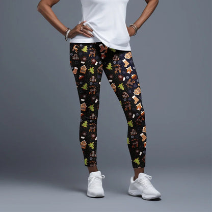 LETSFIND Women High Waist Winter Fitness Leggings, 3D Christmas Print Full Length Stretch Yoga & Casual Trousers