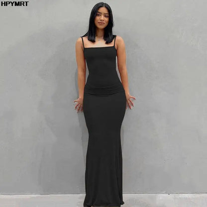 Women’s Satin Slip Maxi Dress – Sleeveless Backless Bodycon Elegant Party Dress Y2K Slim Fit Evening Gown