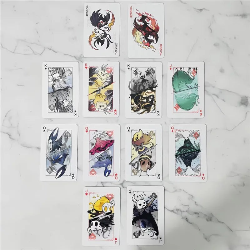 Hollow Knight Standard Poker Card Set — Black & White Playing Cards, Portable Creative Board Game Gift Collection