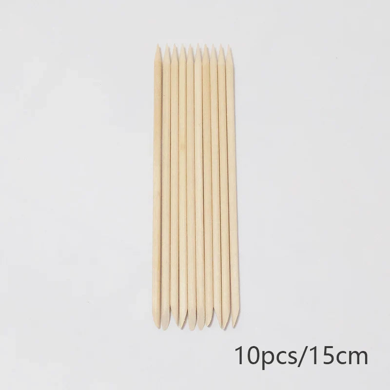 Lurayee Orange Wood Nail Cuticle Pusher – Manicure Tool for Nail Art, Gel Polish, and Nail Design