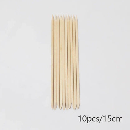 Lurayee Orange Wood Nail Cuticle Pusher – Manicure Tool for Nail Art, Gel Polish, and Nail Design