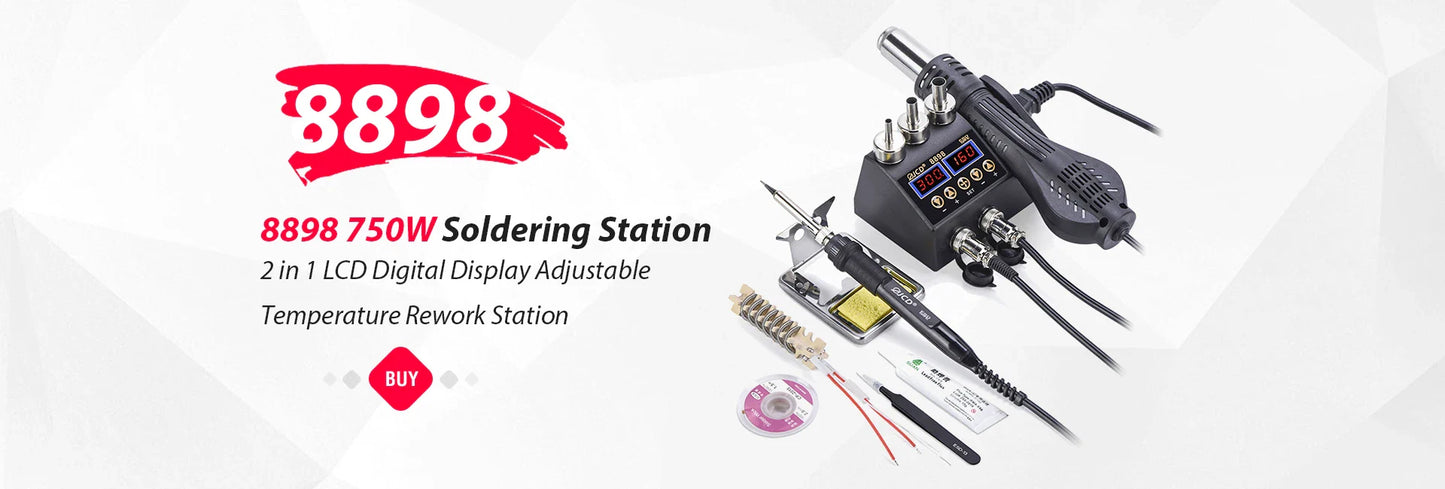 JCD 220V 80W LCD Electric Soldering Iron 908S – Adjustable Temperature with Quality Tips & Soldering Kit