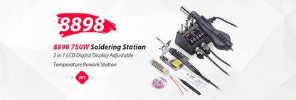 JCD 220V 80W LCD Electric Soldering Iron 908S – Adjustable Temperature with Quality Tips & Soldering Kit
