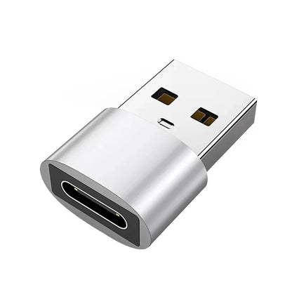 2 Pack USB to Type C OTG Adapter - USB-C Male to Micro USB Female Converter for MacBook, Samsung S20 - USBC OTG Connector
