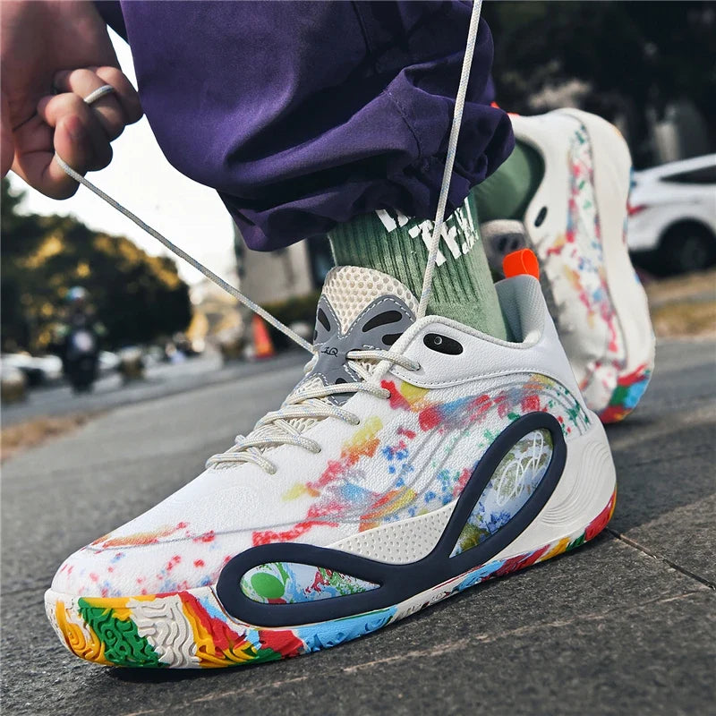 Men's & Women's Basketball Shoes - Breathable Non-Slip Athletic Sneakers with Cushioned Support for Running & Training